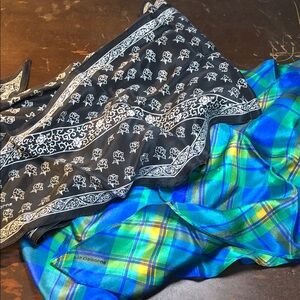 Vintage Liz Claiborne Silk Scarf set of 2